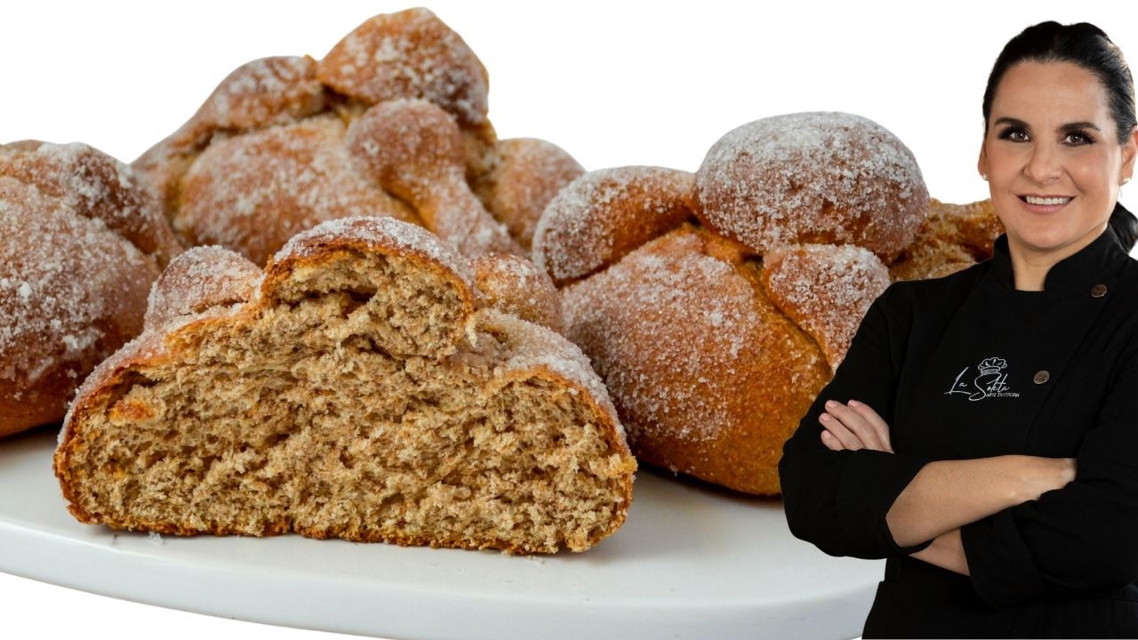 Receta de PAN DE MUERTO CON HARINA INTEGRAL que todos amarán
