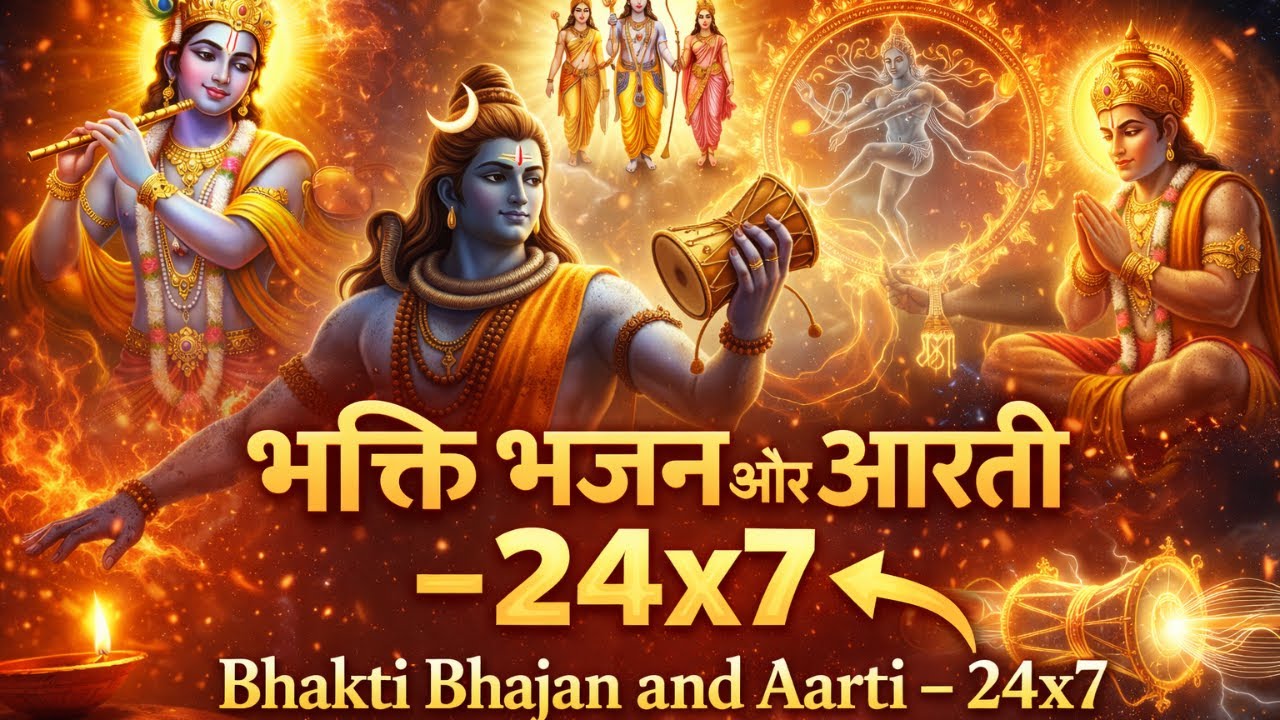 Bhakti Bhajan & Aarti 24x7 | Nonstop Devotional Songs | Krishna, Shiva, Hanuman Bhajansभक्ति भजन