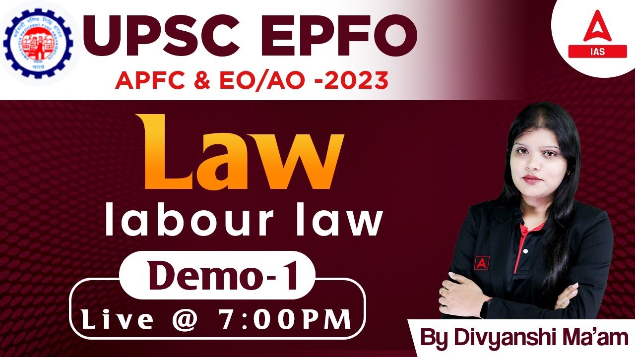 UPSC EPFO 2023 Classes | Labour Laws For EPFO Exam | EPFO APFC Online Classes New Vacancy 2023 #1