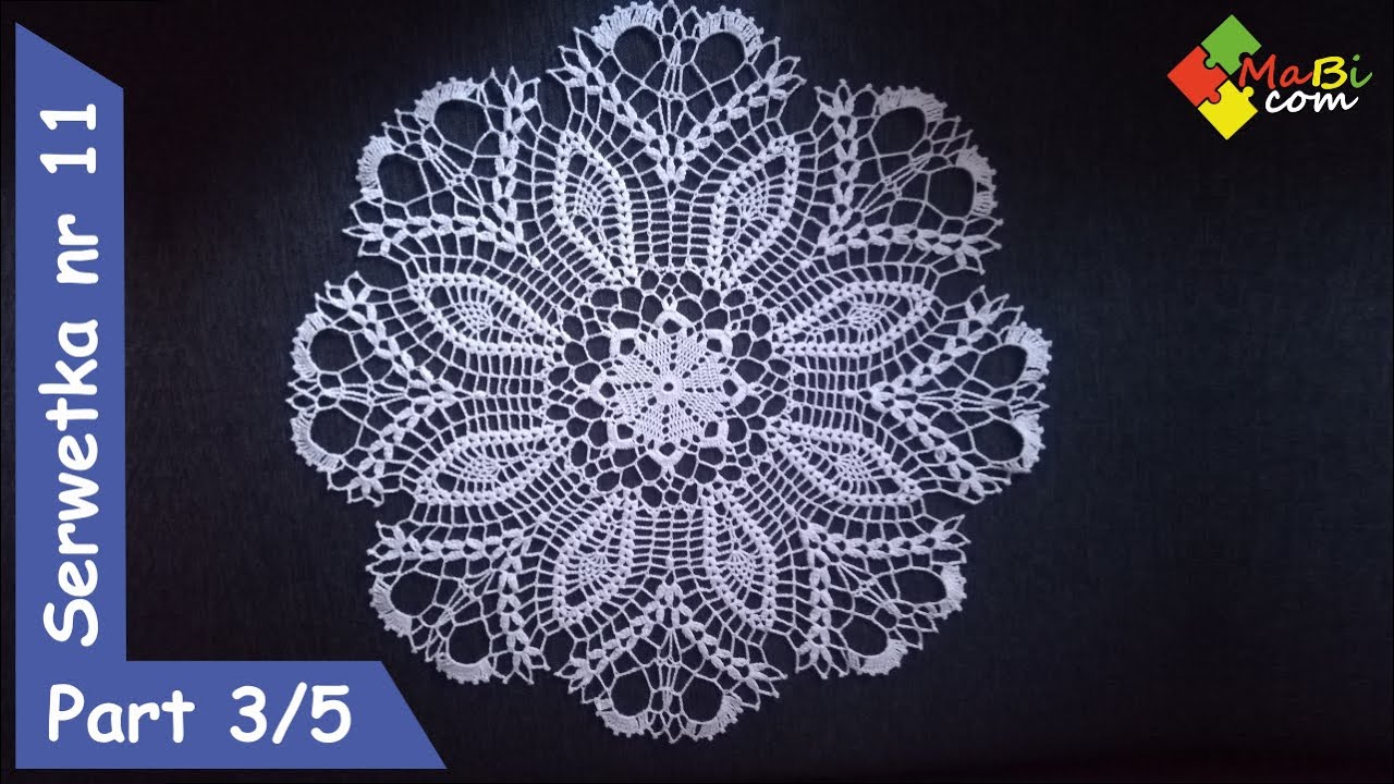 Serwetka nr 11 rząd 17-20/ łapacz sn&oacute;w / Crochet doily number 11 row 17-20