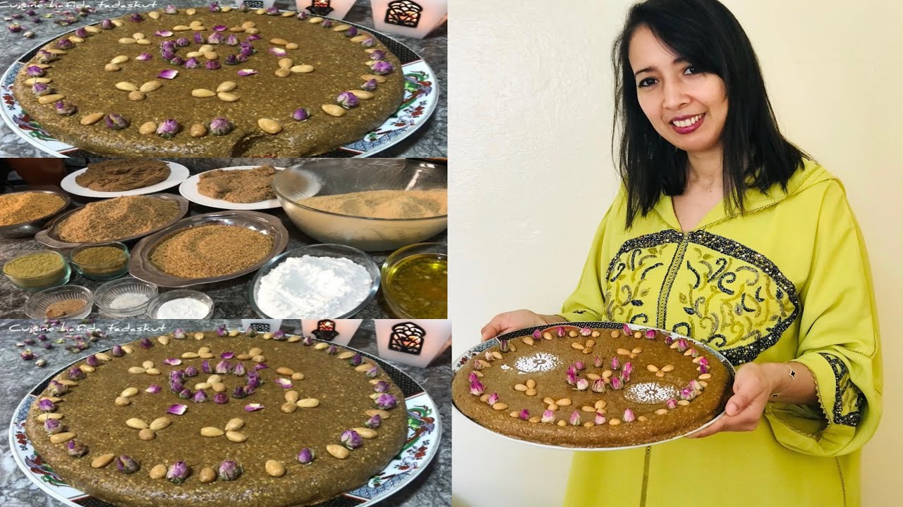 سلو أو السفوف على حقو وطريقو معلك وجديه بمكونات موجودة وساهل sellou sfouf marocain