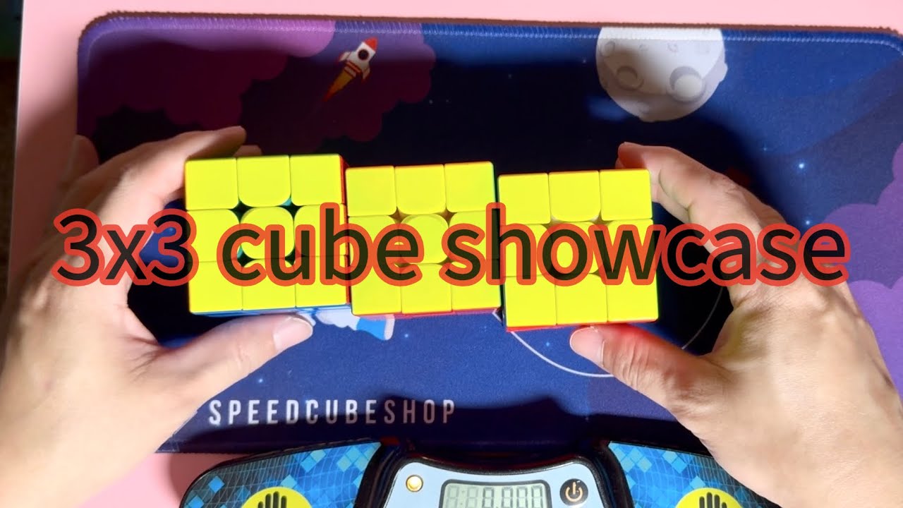 3x3 showcase older cubes Dayan, Moyu and Gan