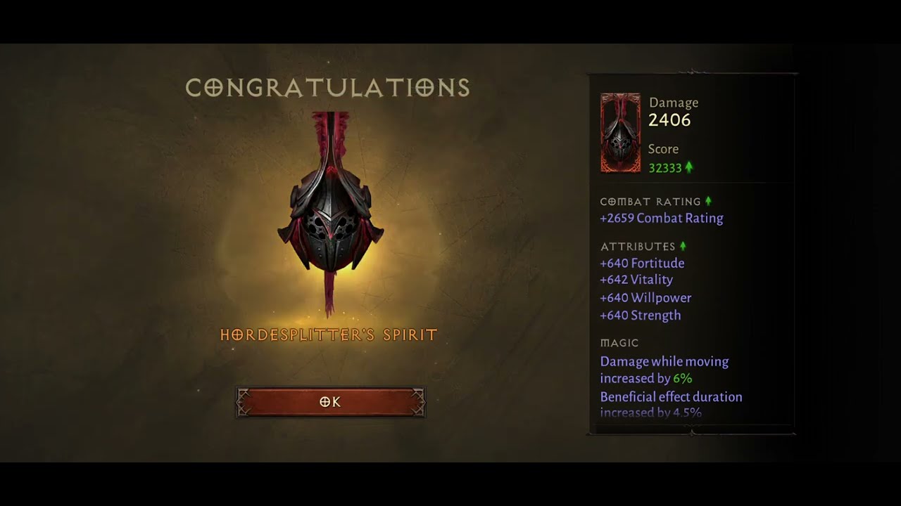 Tech VLOG: Diablo Immortal Ancient Legendary Gear/Craft Hordesplitter's Spirit=100 Ancient Artifact