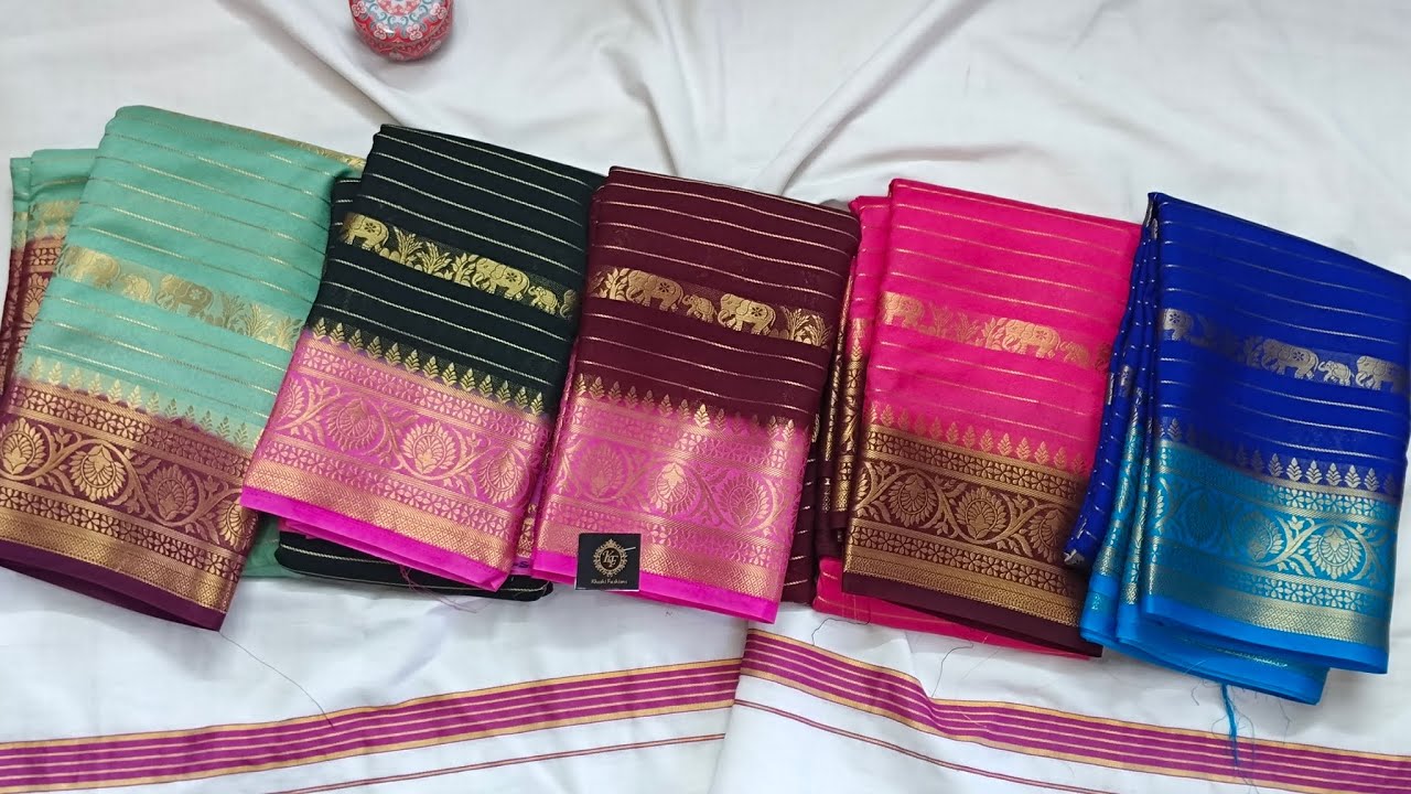  MYSORE CREPE SILK SAREES ❤️‍🔥✨💯 PRICE 1,400/- for  1st three oders special  discount!!! Hurry up 💥