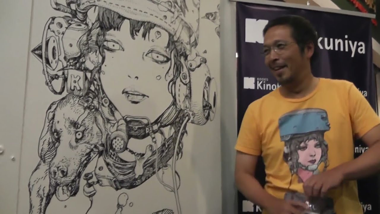 Katsuya Terada's Live Drawing at Kinokuniya San Francisco