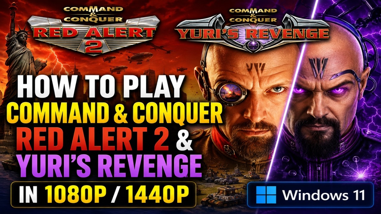 How to Play Command & Conquer Red Alert 2 & Yuri’s Revenge in 1080p / 1440p on Windows 11