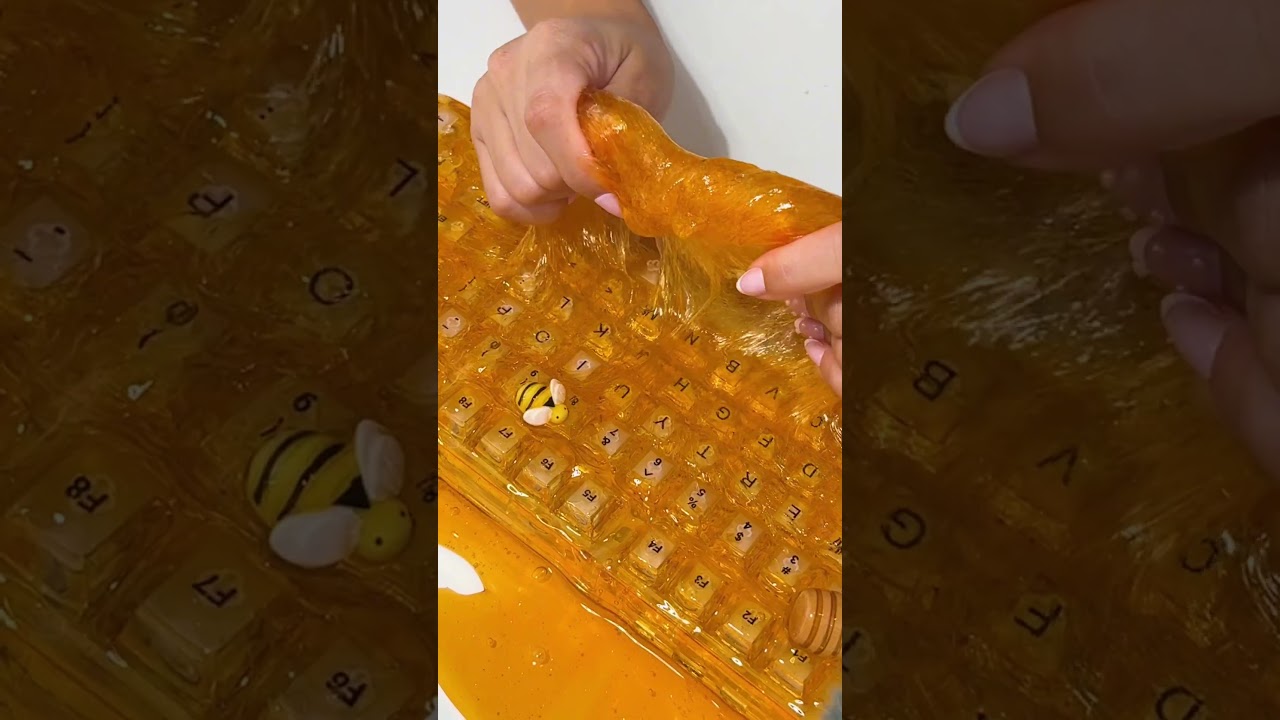 AI Honey Keyboard Slime ASMR 🍯