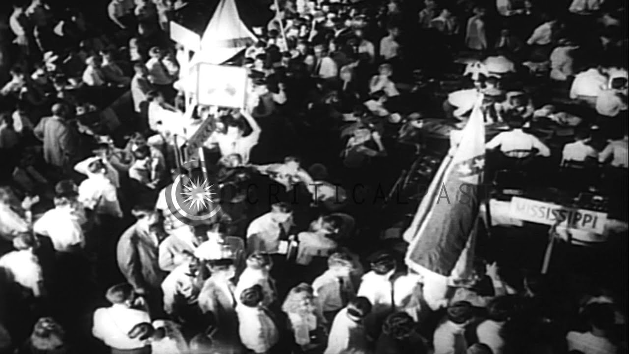 Dixie Democrats held convention to revolt against the civil rights plank of the T...HD Stock Footage