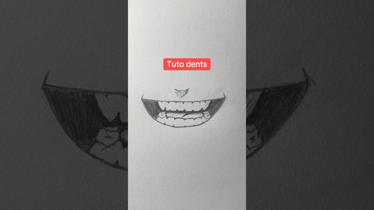 Tuto dessin des dents #dessin #animeeart #drawing #art
