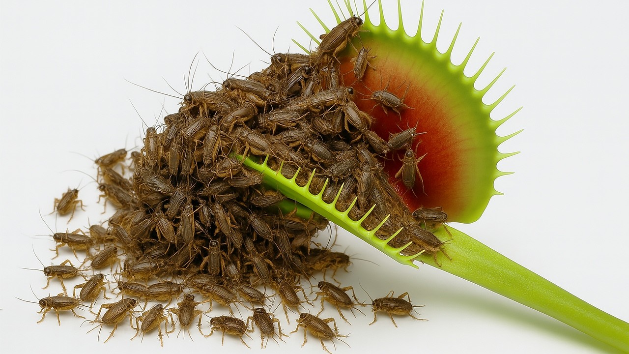 100 Crickets vs Venus Flytrap
