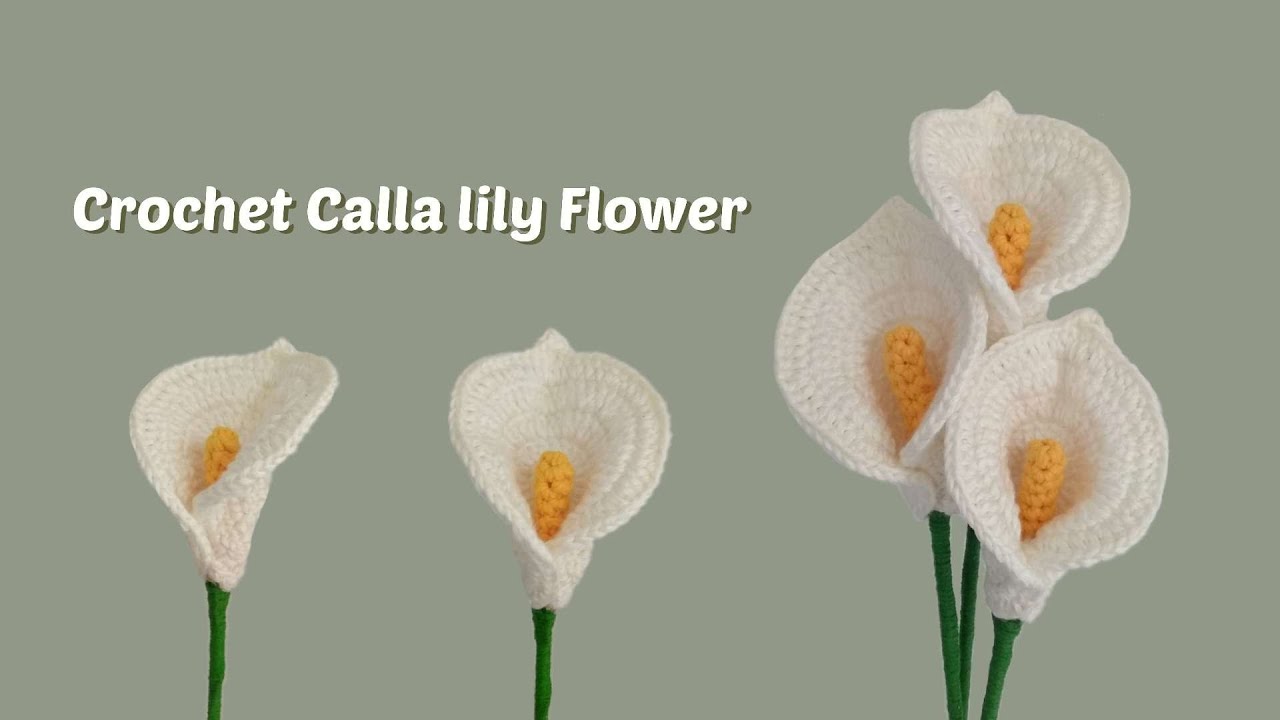 Crochet Calla lily Flower || Step by step || beginner FRIENDLY || Crochet Flowers