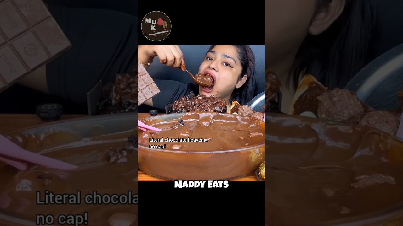 Tub of Hot Chocolate 🍫 &Ferrero Rocher *chocolate overload* ASMR MUKBANG           &copy;️Maddyeats