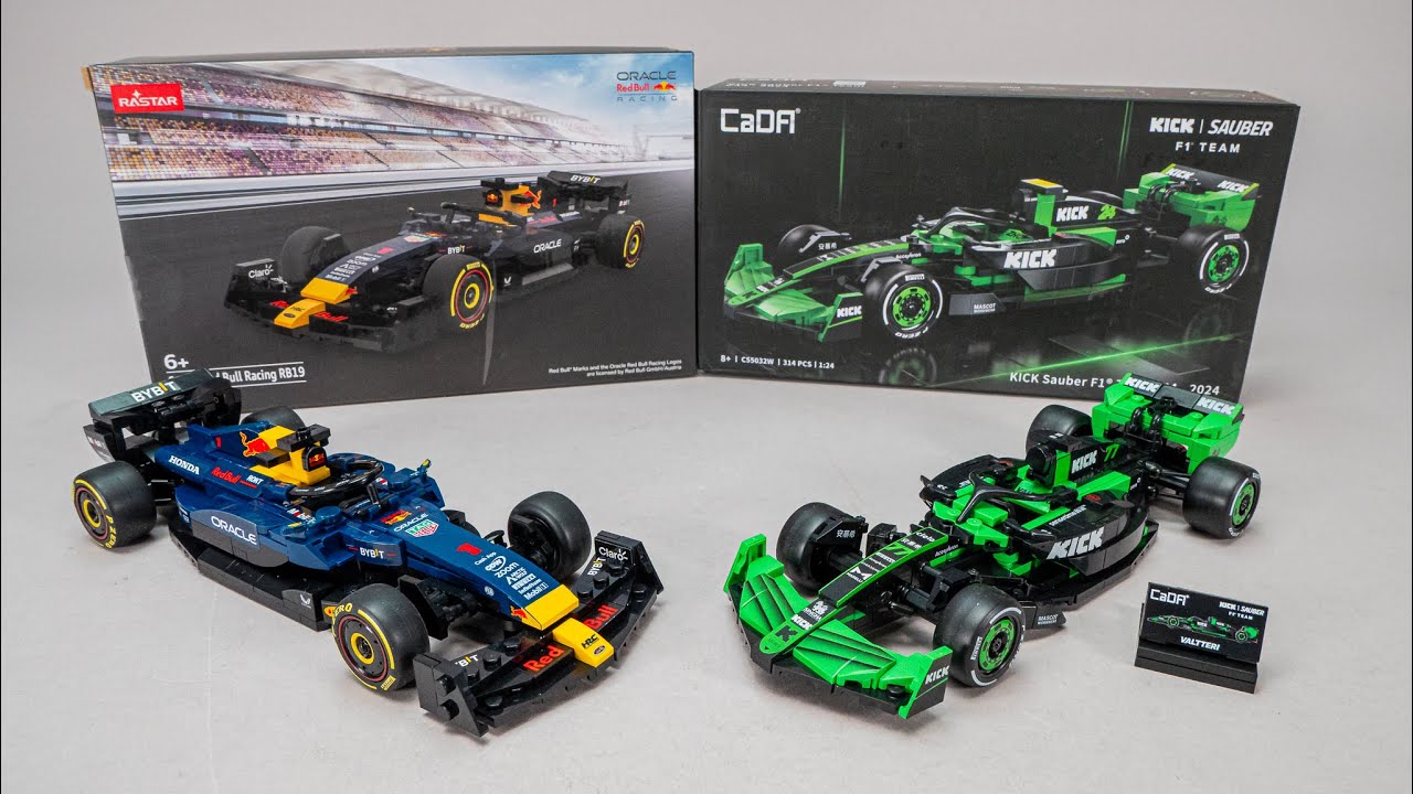 CaDA KICK Sauber F1 Team C44 C55032W vs Rastar RB19 F1 92500 - 1:24 Formula 1 car comparison