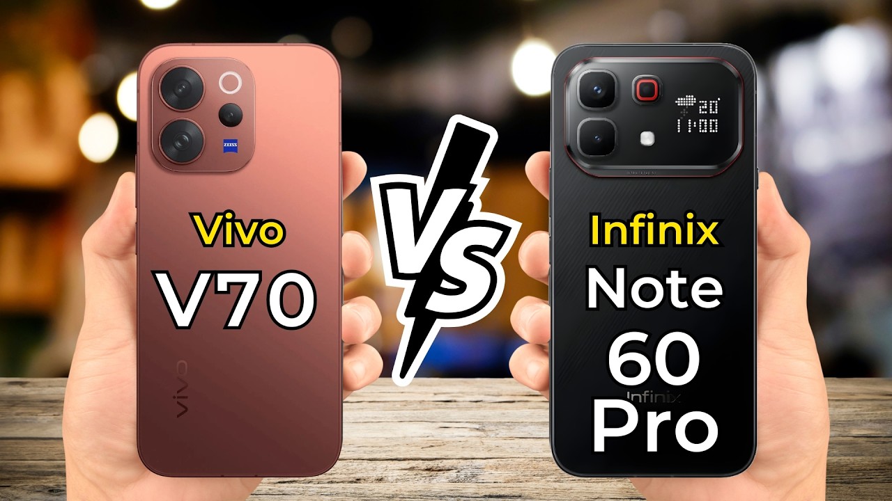 Vivo V70 Vs Infinix Note 60 Pro 🔥 Full Specs Comparison