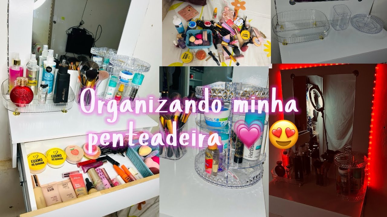  | ORGANIZANDO A MINHA PENTEADEIRA 🤍✨🎀 #organização #penteadeira #fypシ #iniciante 