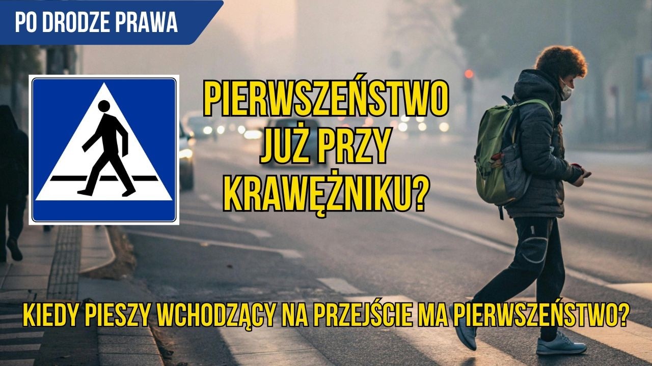 Pieszy wchodzący na przejście dla pieszych. Kto to jest?