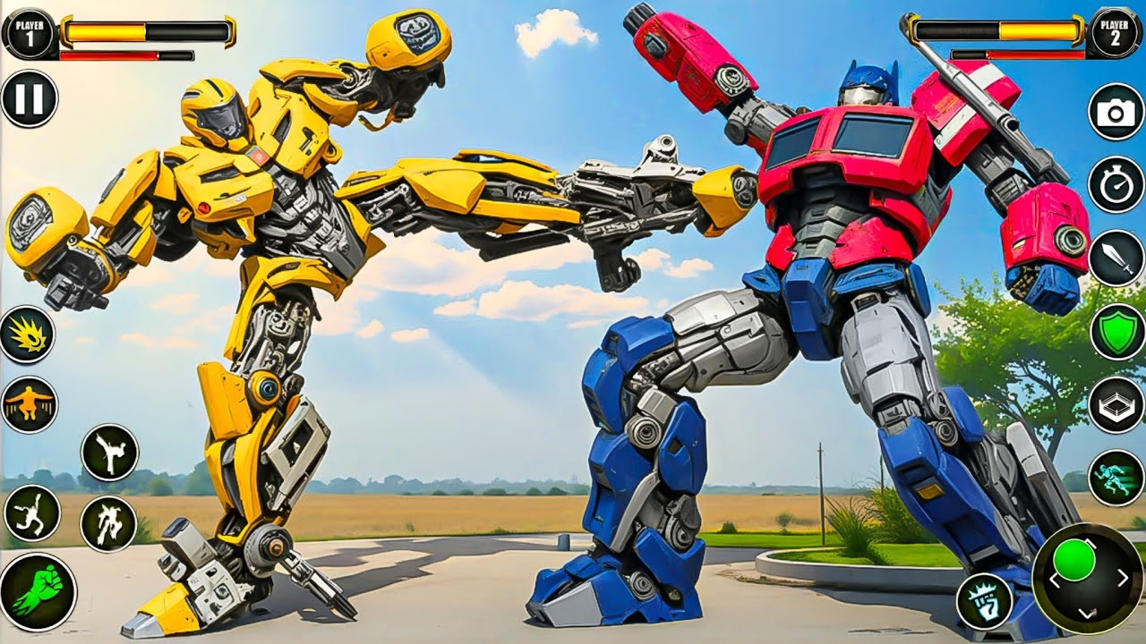 Optimus Prime & Bumblebee Transformation Jet Car Robot Game New City Update - Android Gameplay