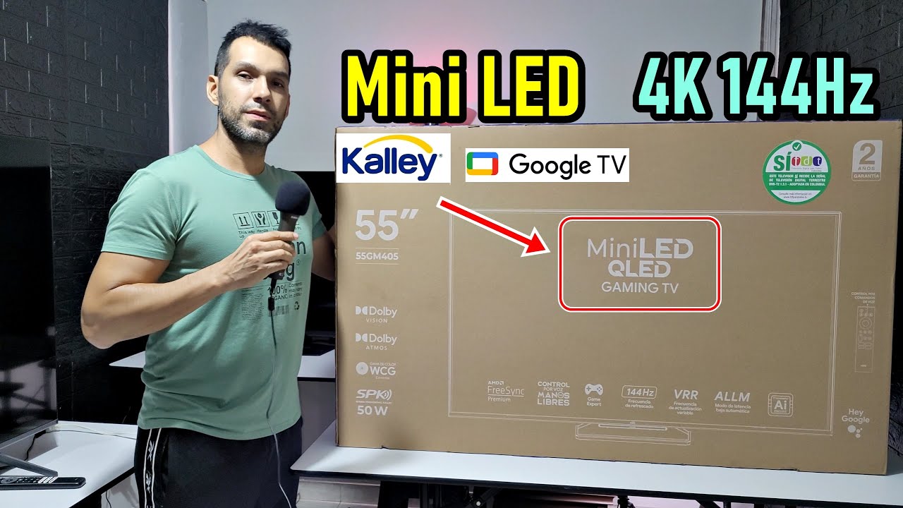 Kalley Mini LED QLED 55GM405 / Smart TV 4K / 144Hz Google TV