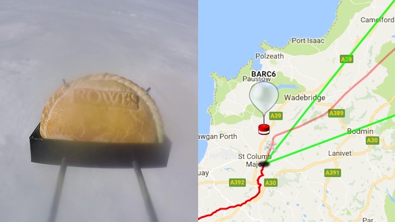 First Cornish pasty launched into space