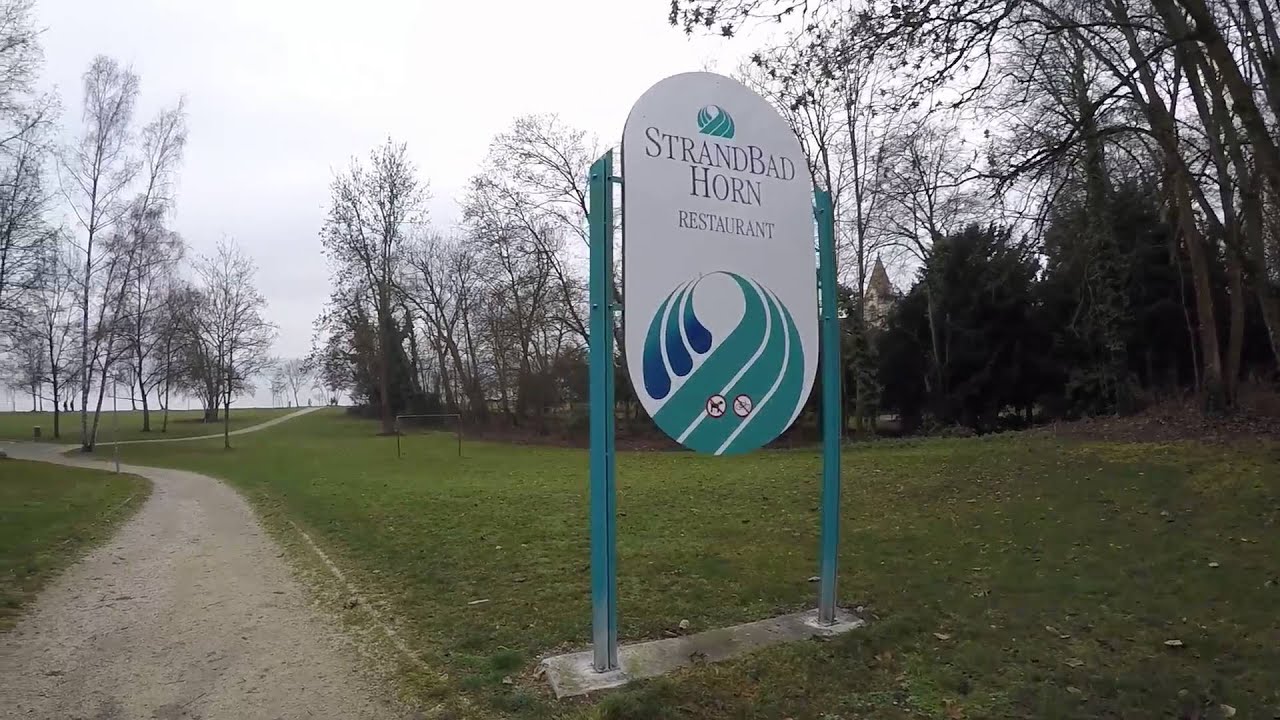 STREET VIEW. Das Strandbad Horn in Konstanz am Bodensee in GERMANY
