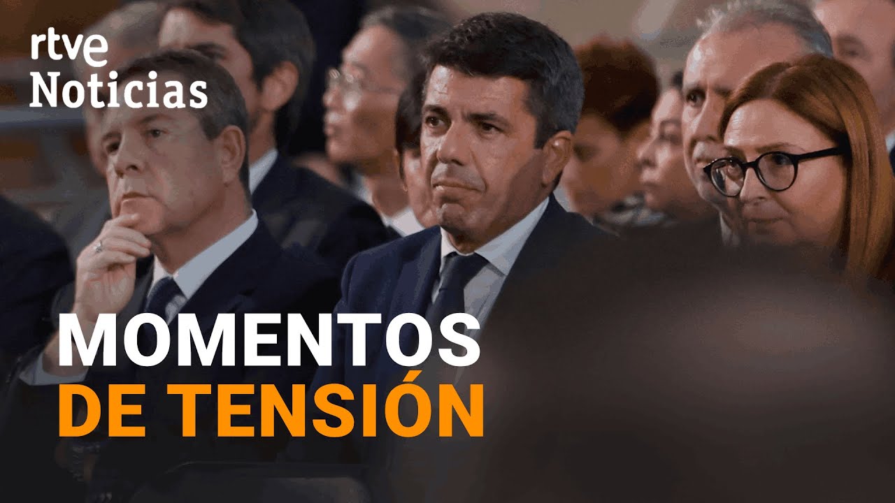 DANA: FAMILIARES de las VÍCTIMAS a MAZÓN durante el Homenaje de Estado: 