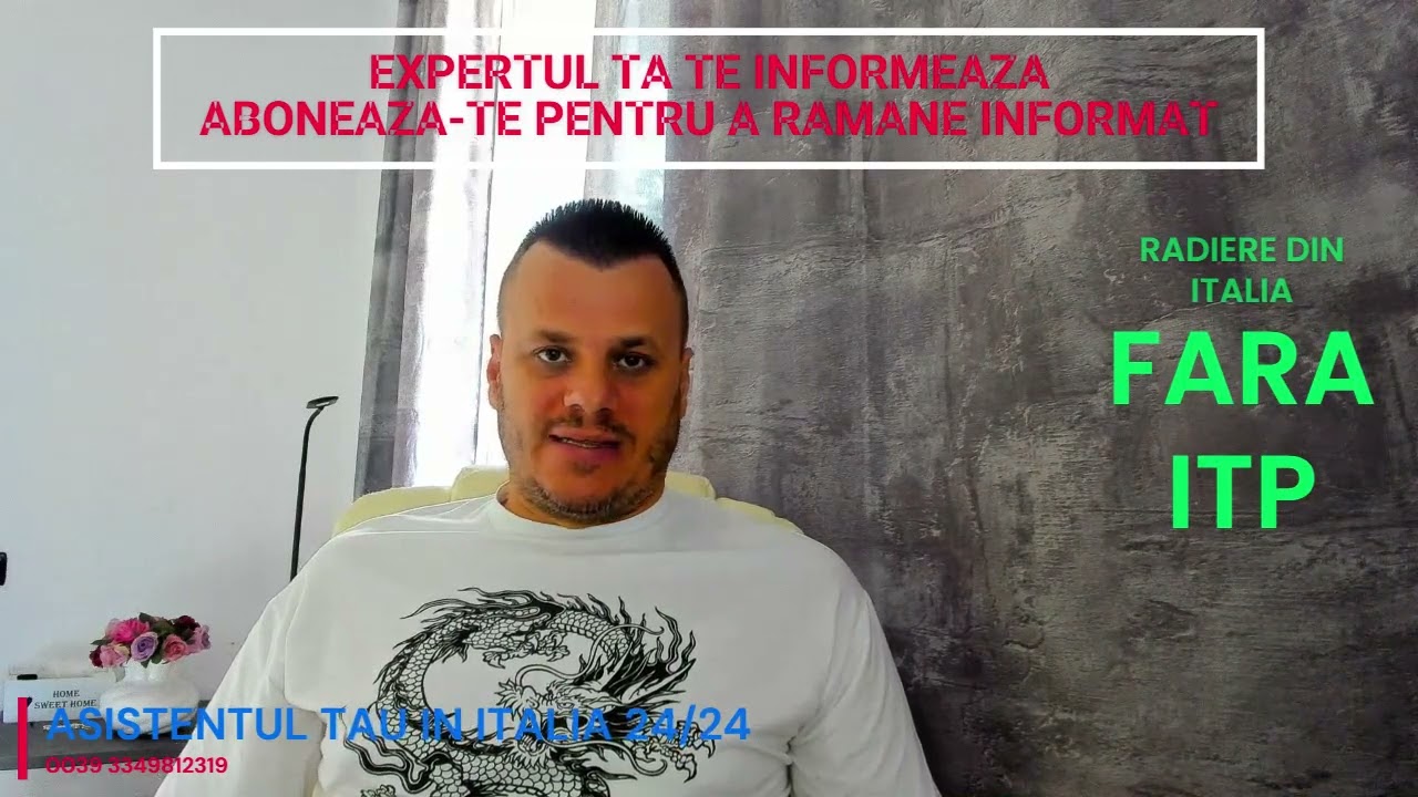 RADIEREA DIN ITALIA PENTRU EXPORT FARA ITP