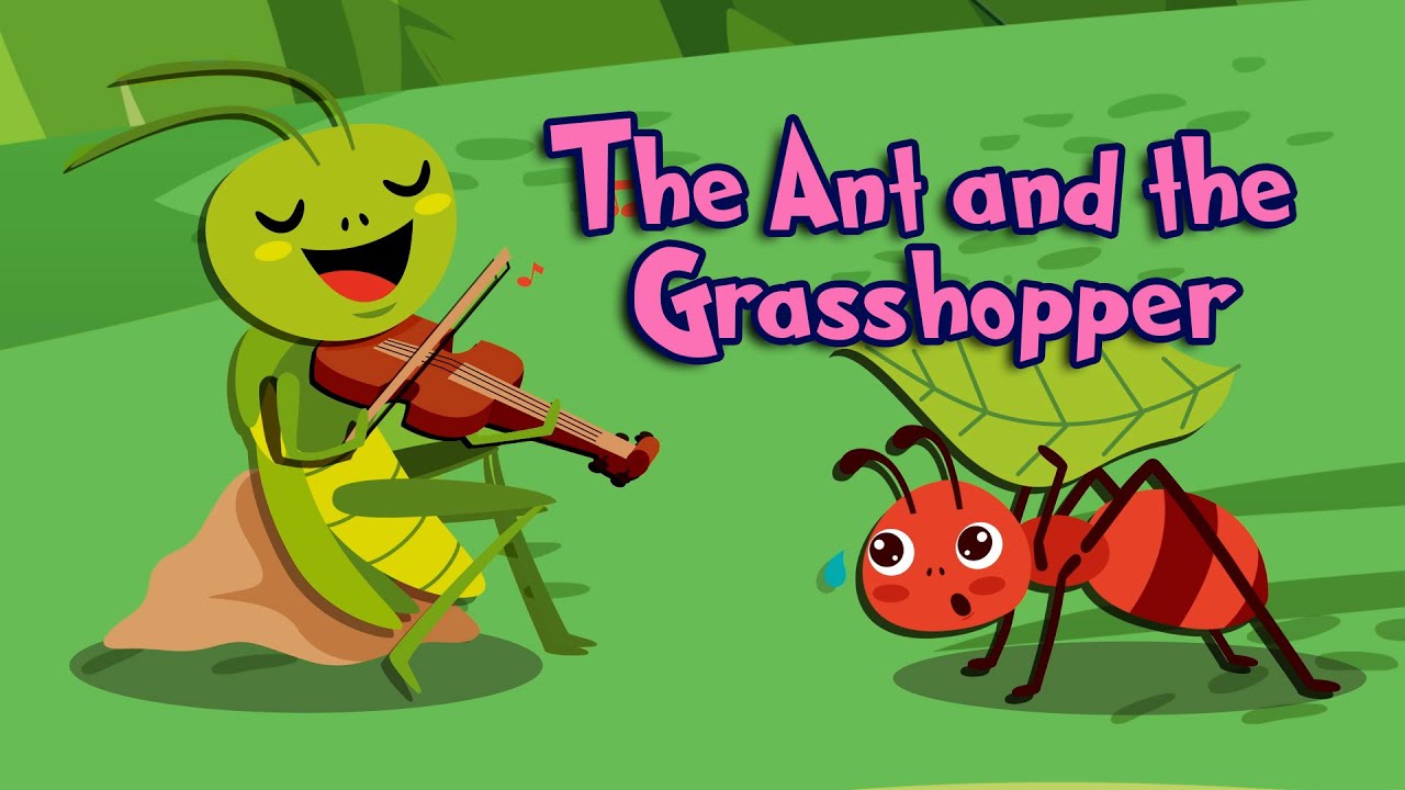 The Ant & The Grasshopper | English Cartoon For Kids |Aesop's Fable