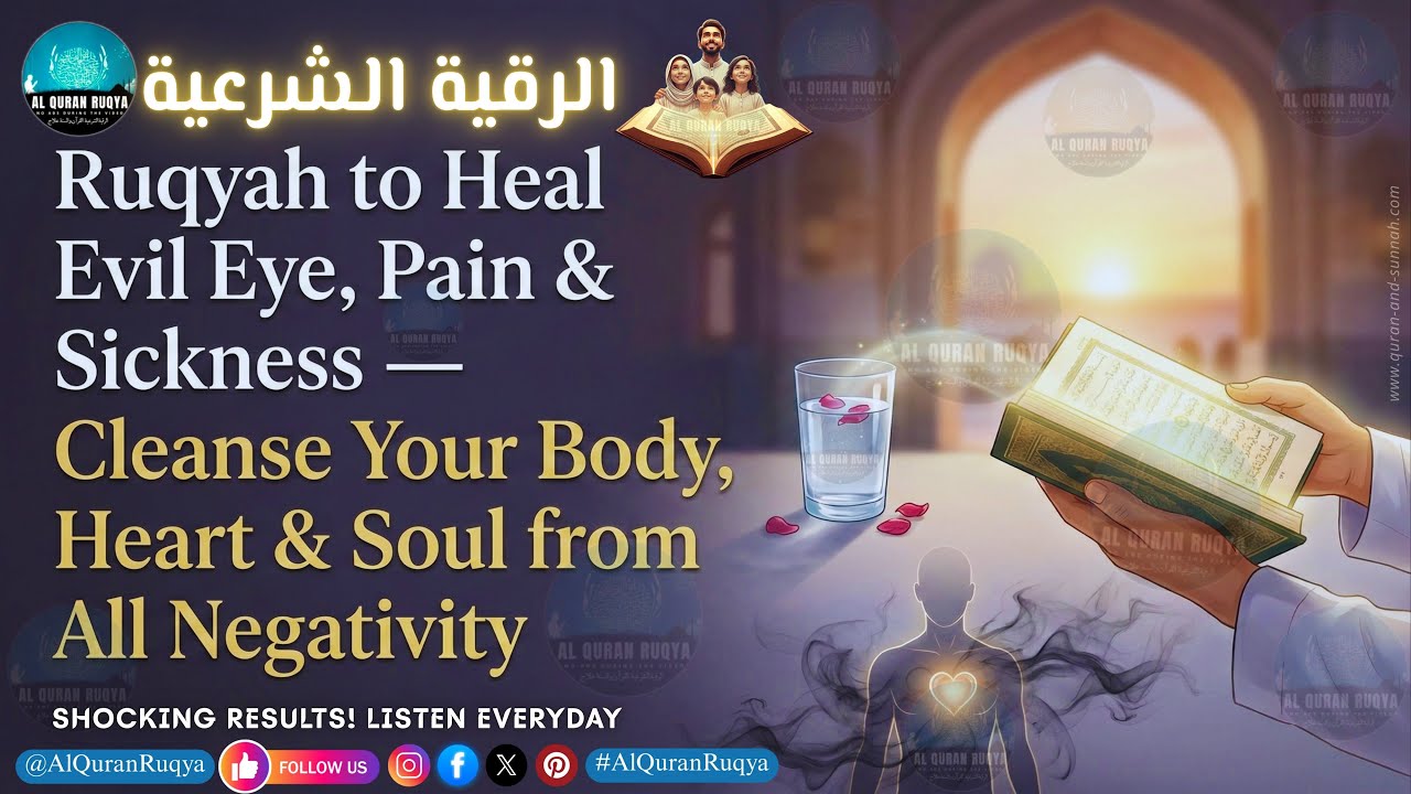 Peaceful Ruqyah to Heal Evil Eye, Pain & Sickness | Cleanse Your Body & Heart from Negativity