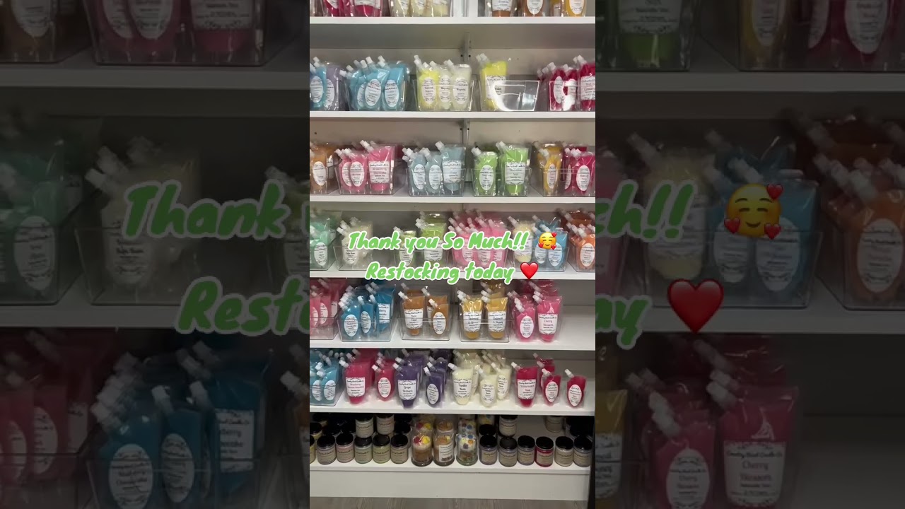 Restocking Today #squeezables #squeezablewax #CRC #candleshop #WCC