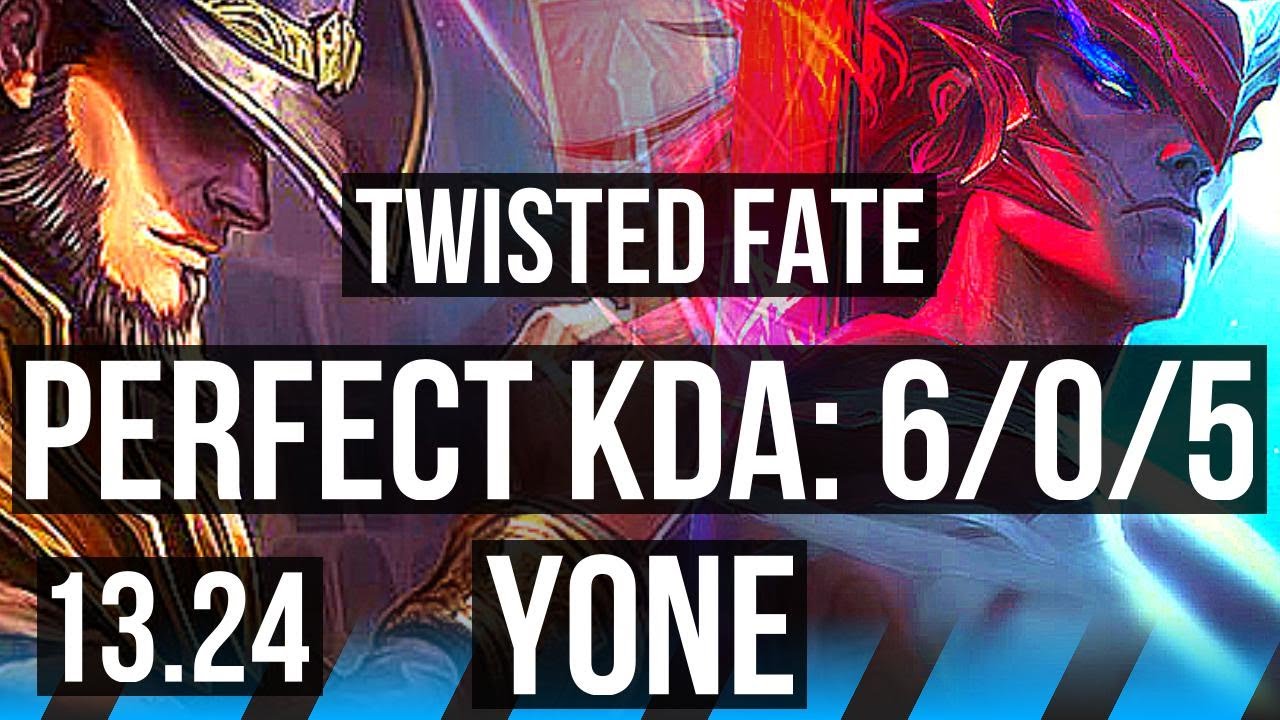TF vs YONE (MID) | 6/0/5, 300+ games, Dominating | KR Master | 13.24