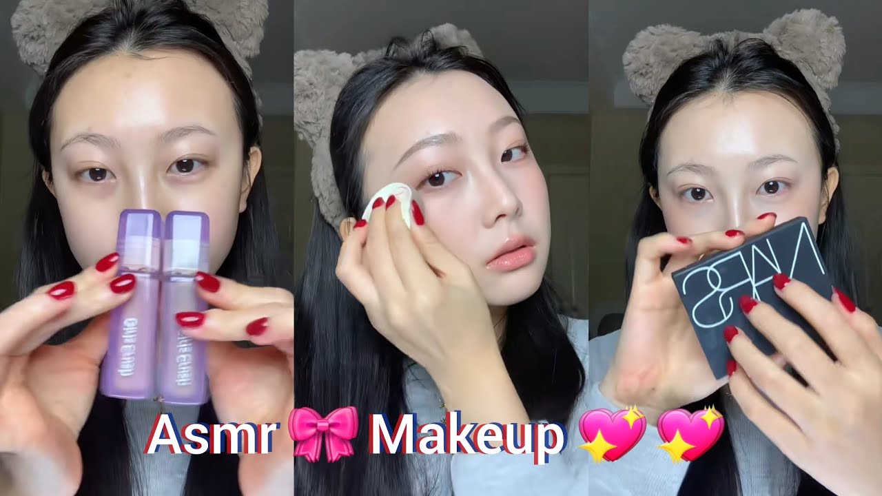 ASMR Makeup / Aesthetic/ Makeup Tutorial Video  💖🌱