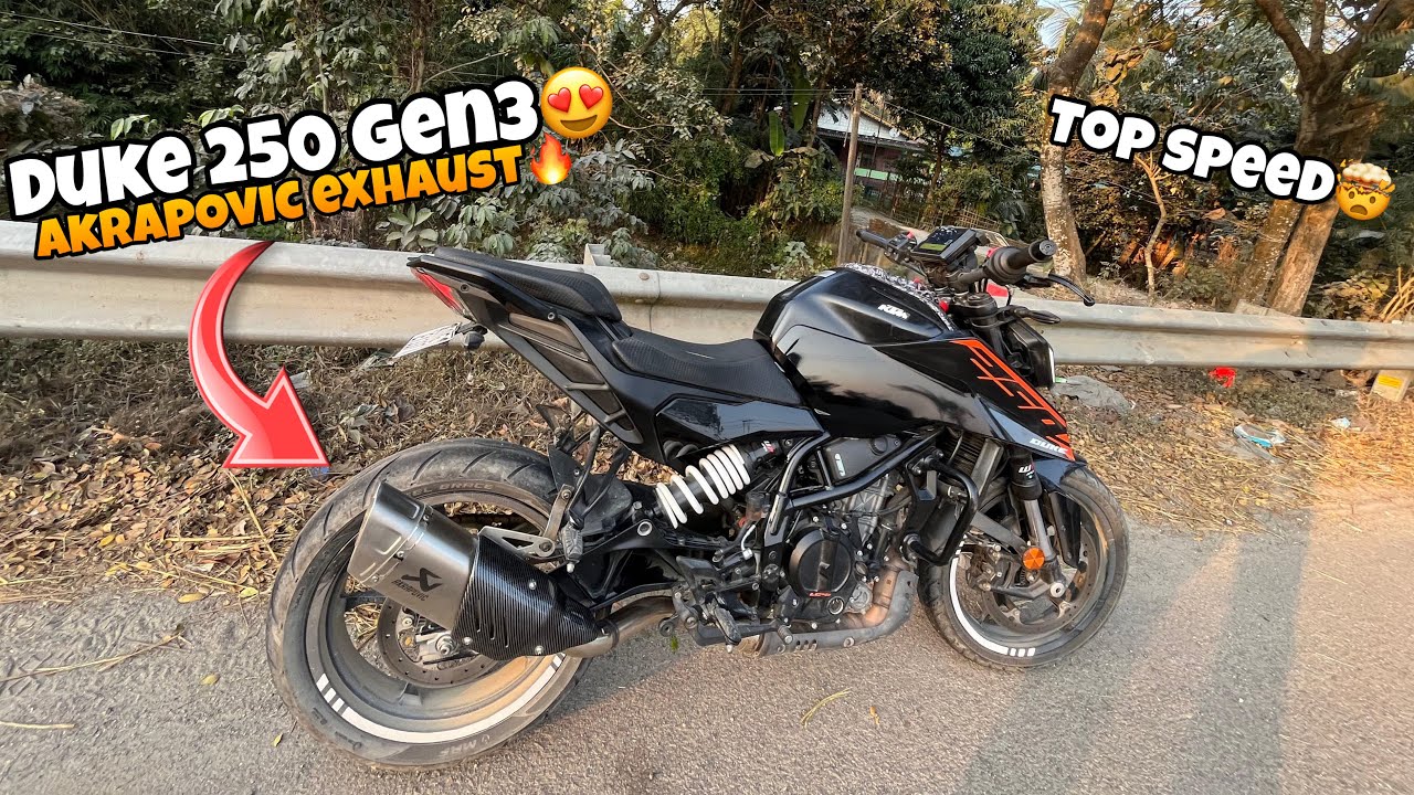 Ktm duke 250 gen3 install akrapovic exhaust🔥