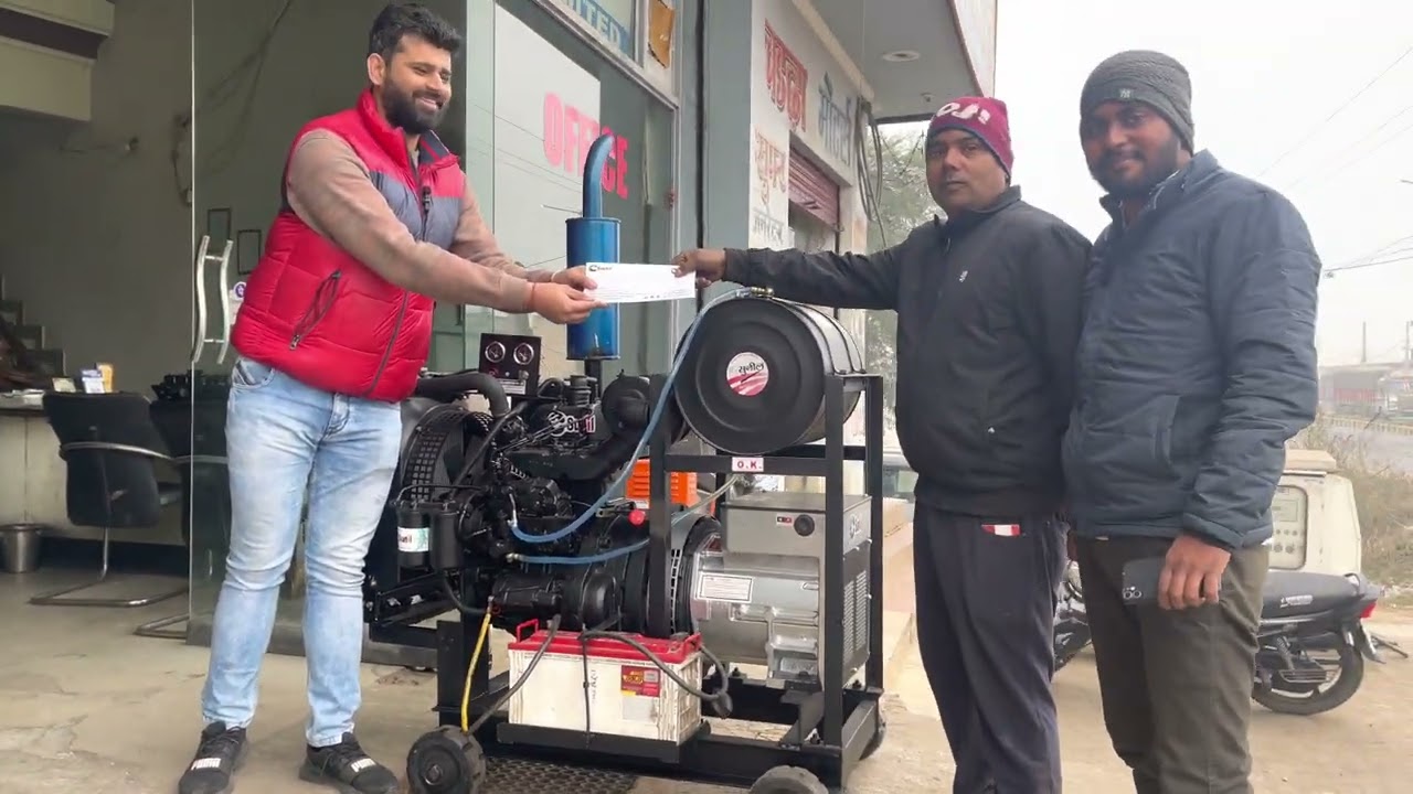 Mahindra 2 Cylinder Generator with Chadha Sunil Brand Alternator 12.5 kva Generator #generator #cgpl