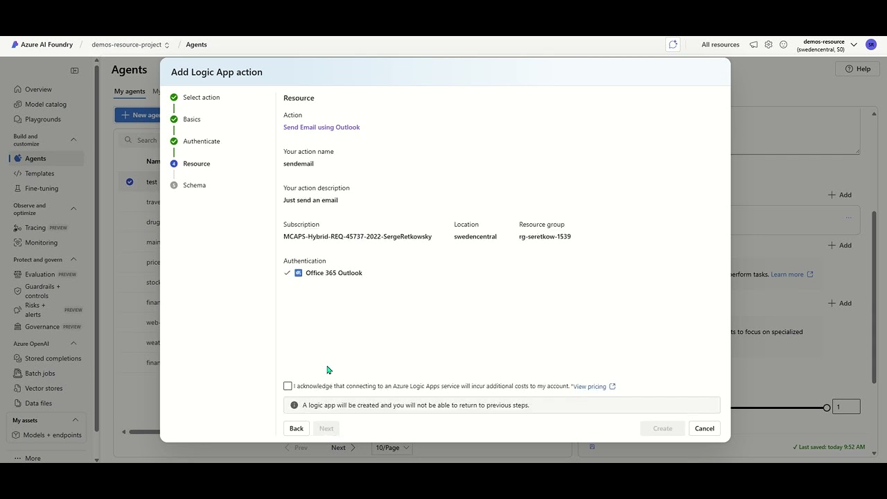 Azure AI Agent service - Agent with Bing integration