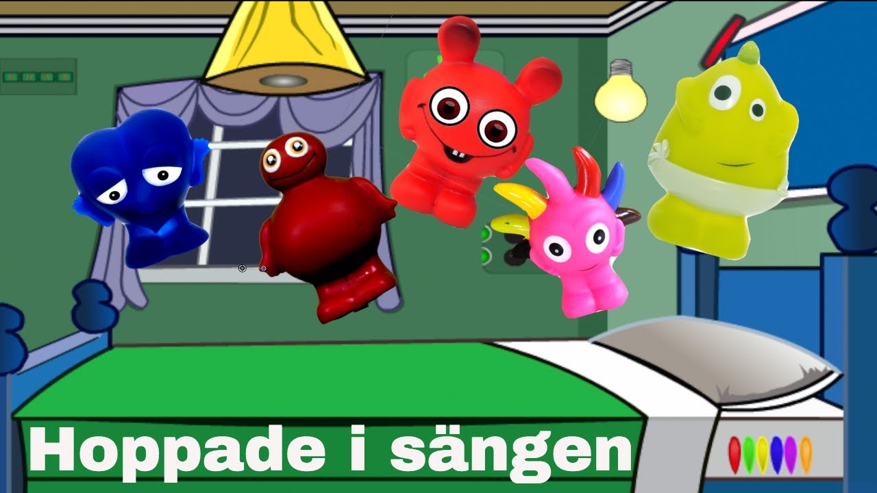 Babblarna Hoppade i sängen | Lek och Lär med oss på Lekolär-tuben