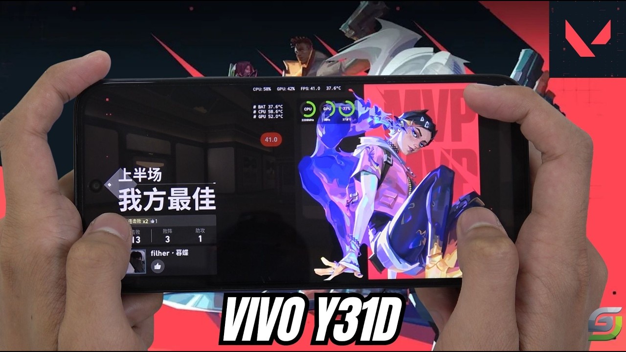VIVO Y31D test game VALORANT | Snapdragon 6s Gen 2 | 120Hz Display Gaming Test
