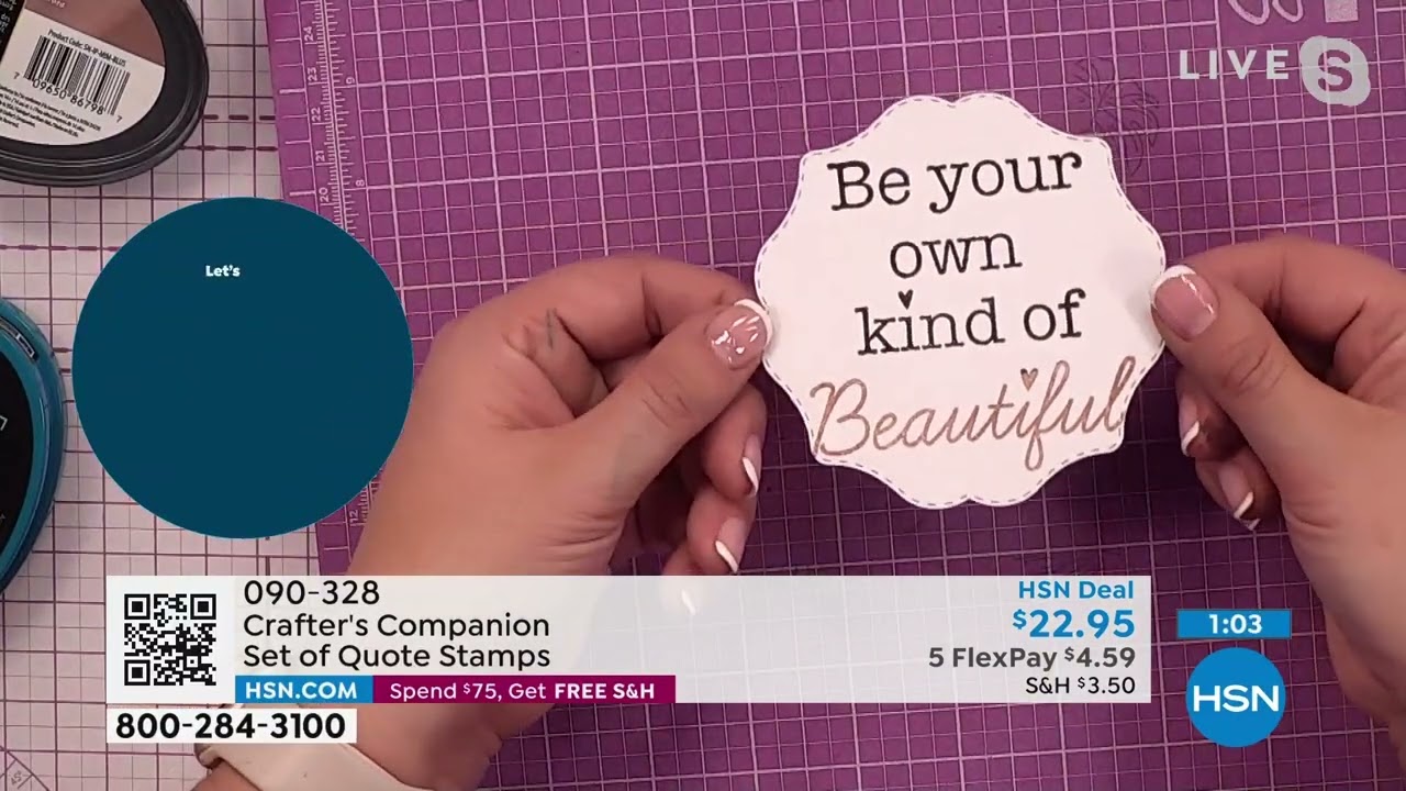 Crafter's Companion Inspirational Mindful Quote Stamps