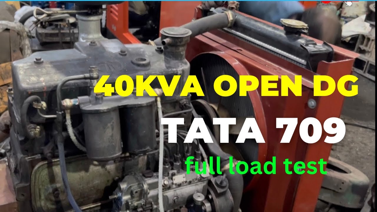 Tata 40kva open dg (टाटा 709 इंजन के साथ ) three phase full load test quality no .1