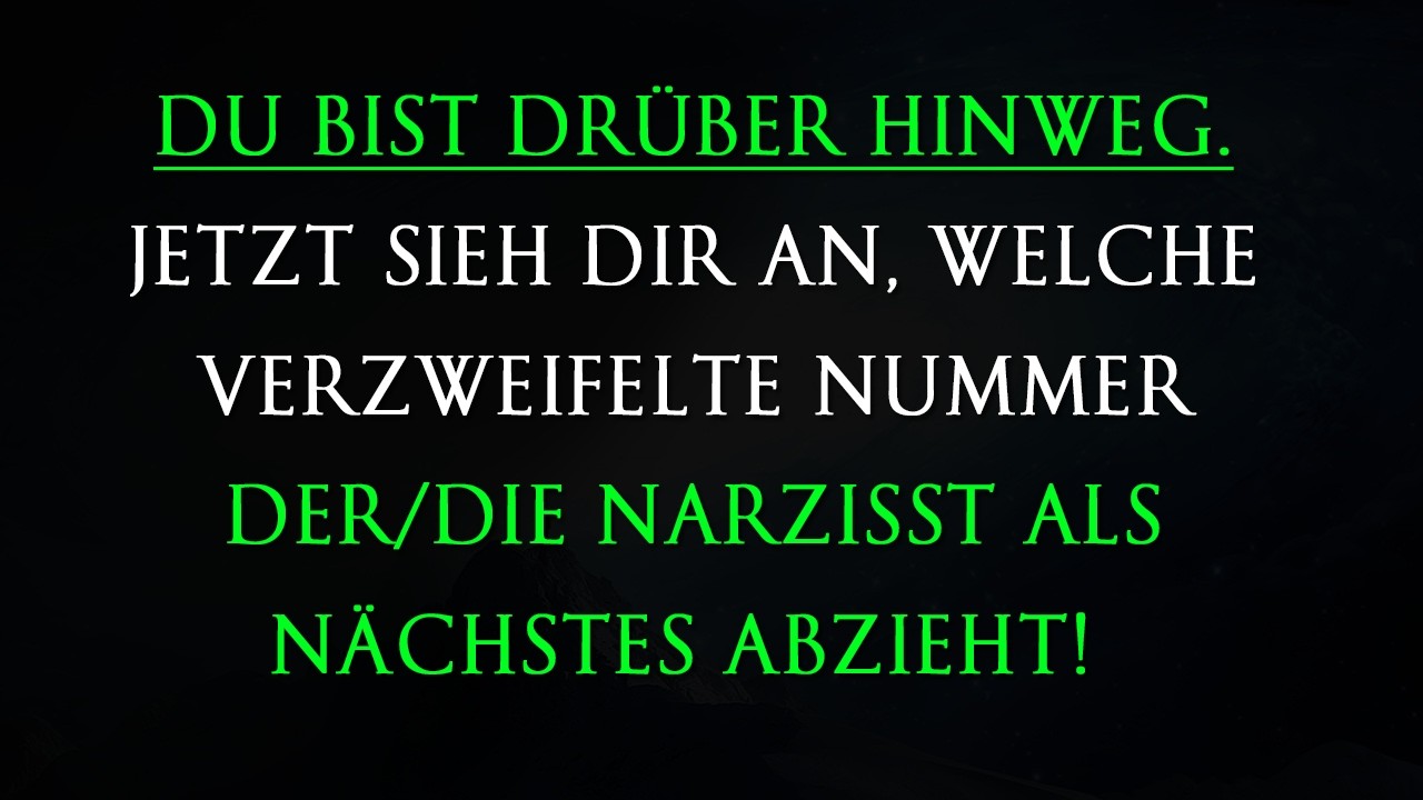 Narzissmus: Was passiert, wenn du ihn verlässt?