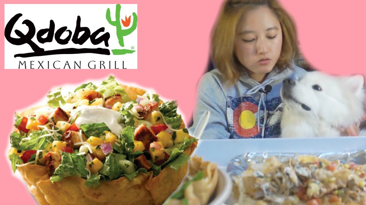 Qdoba - Burrito Bowl + 3 Cheese Nachos [Mukbang/eatingshow/ASMR]