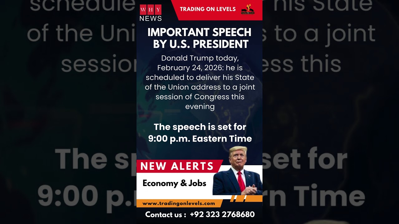 There is an important speech by U.S. President #donaldtrump  today, February 24, 2026