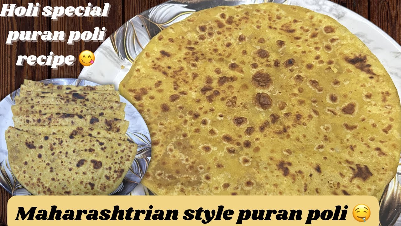 Holi special puran poli recipe 😋| Maharashtrian style puran poli ki recipe 🤤| puran poli