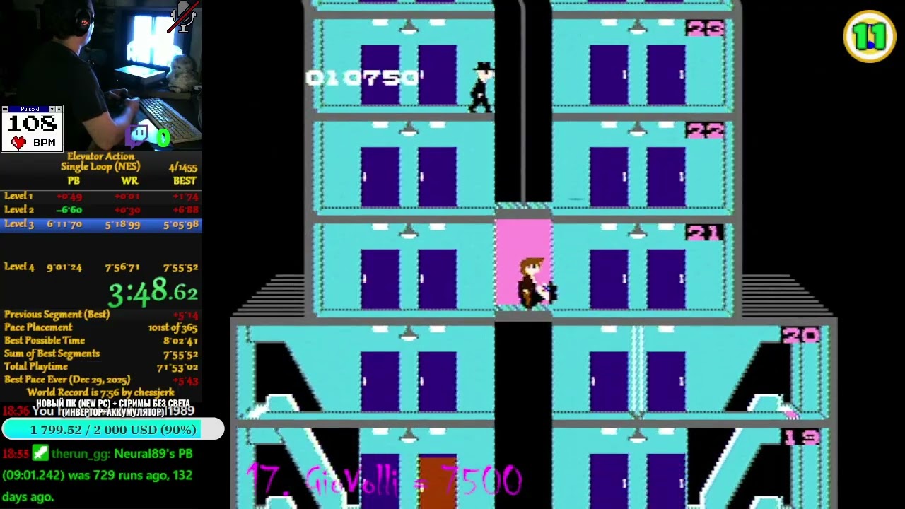 Elevator Action (SpeedRun in 8:41 Any% pb#4)