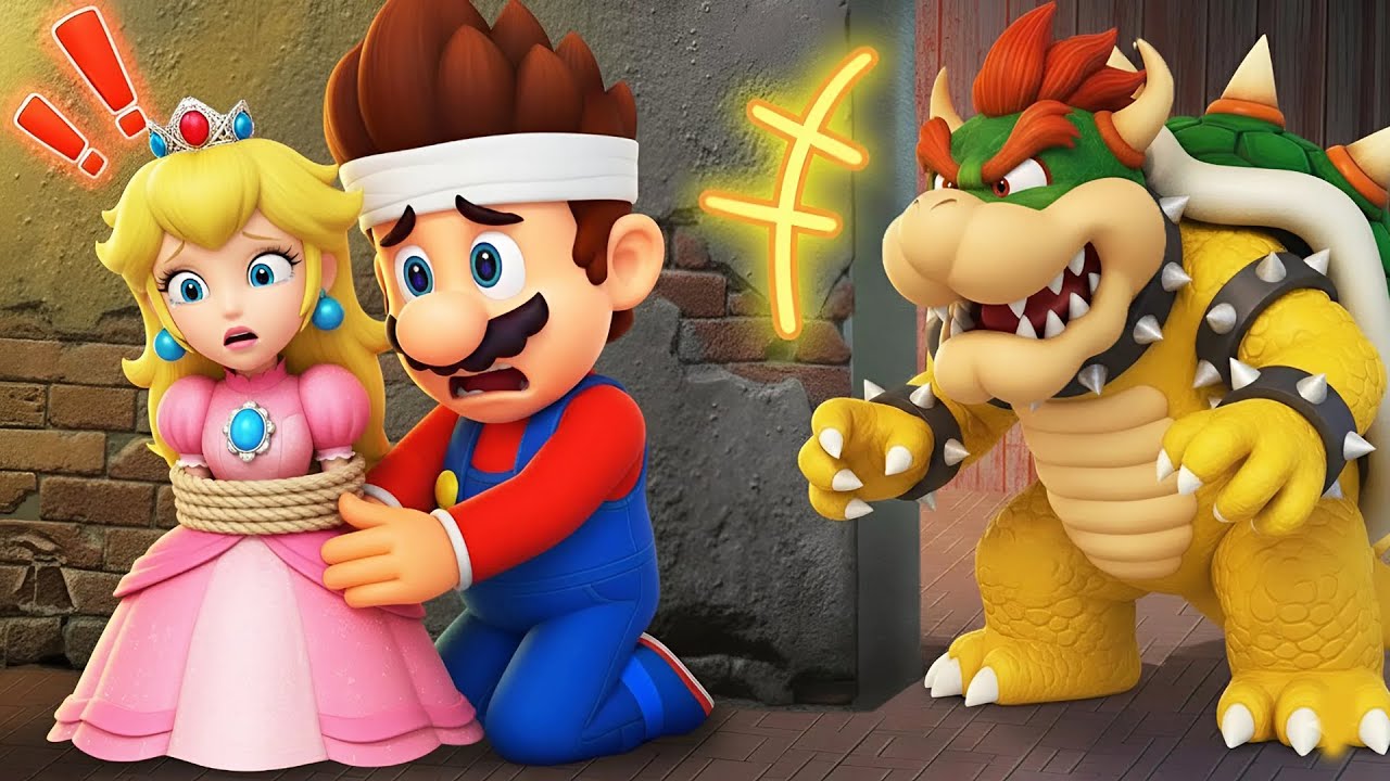 ¡BOWSER SEQUESTROU A PEACH! – Mario está ferido e não pode ajudar | Animação de Super Mario Bros