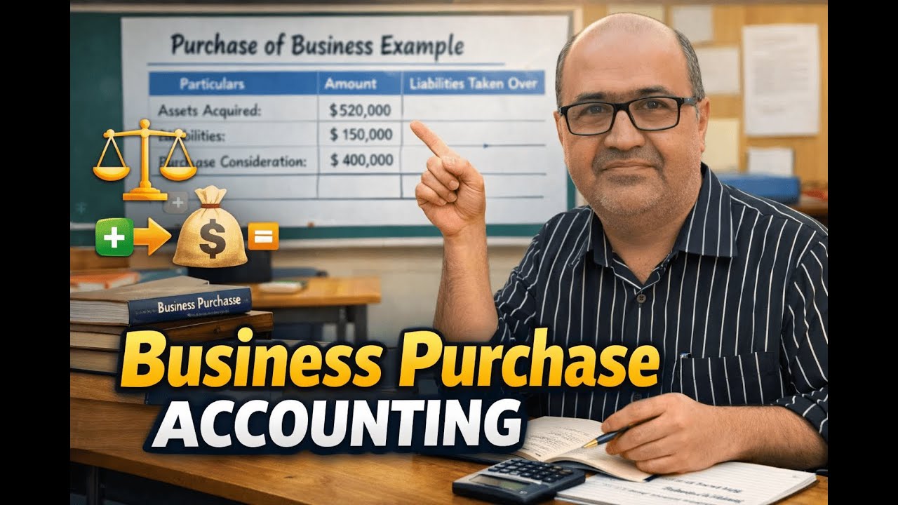 Accounting for Business Purchase #accountancy #bcom