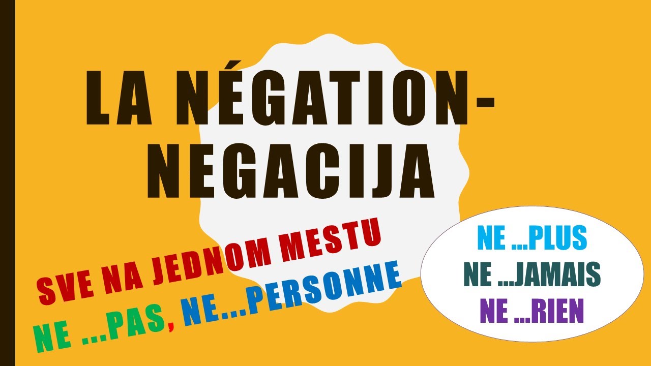 FRANCUSKI JEZIK-75/2021 La négation. Negacija na francuskom