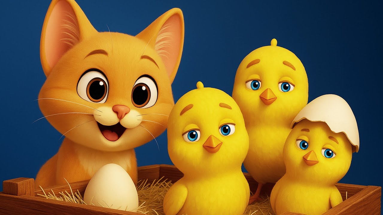 Los Pollitos y la Gatito &ndash; Versi&oacute;n animales para ni&ntilde;os &ndash; Canciones infantiles - LooLoo