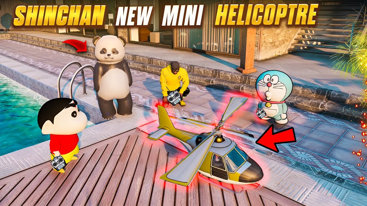 GTA V : 🤣Shinchan Buy Mini😱 RC HELICOPTER🥰 In GTA5. Telugu | Tri Star 18
