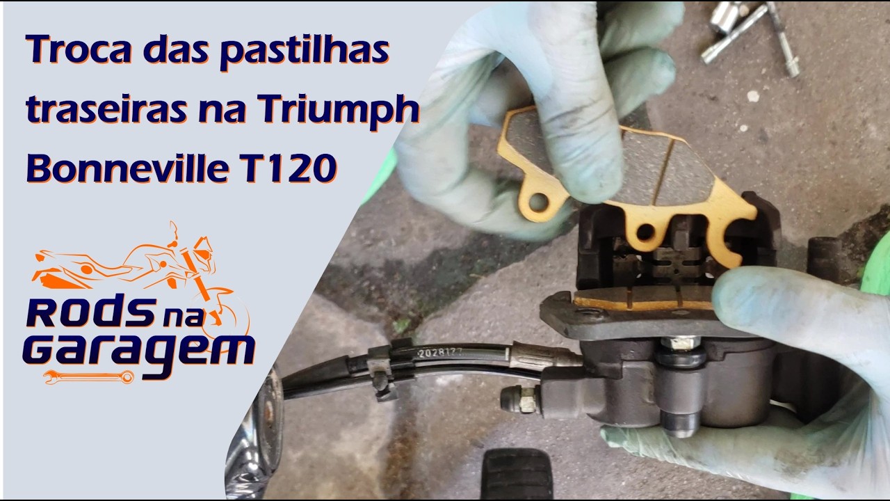 Bonneville T120 - Troca das pastilhas de freio traseiras