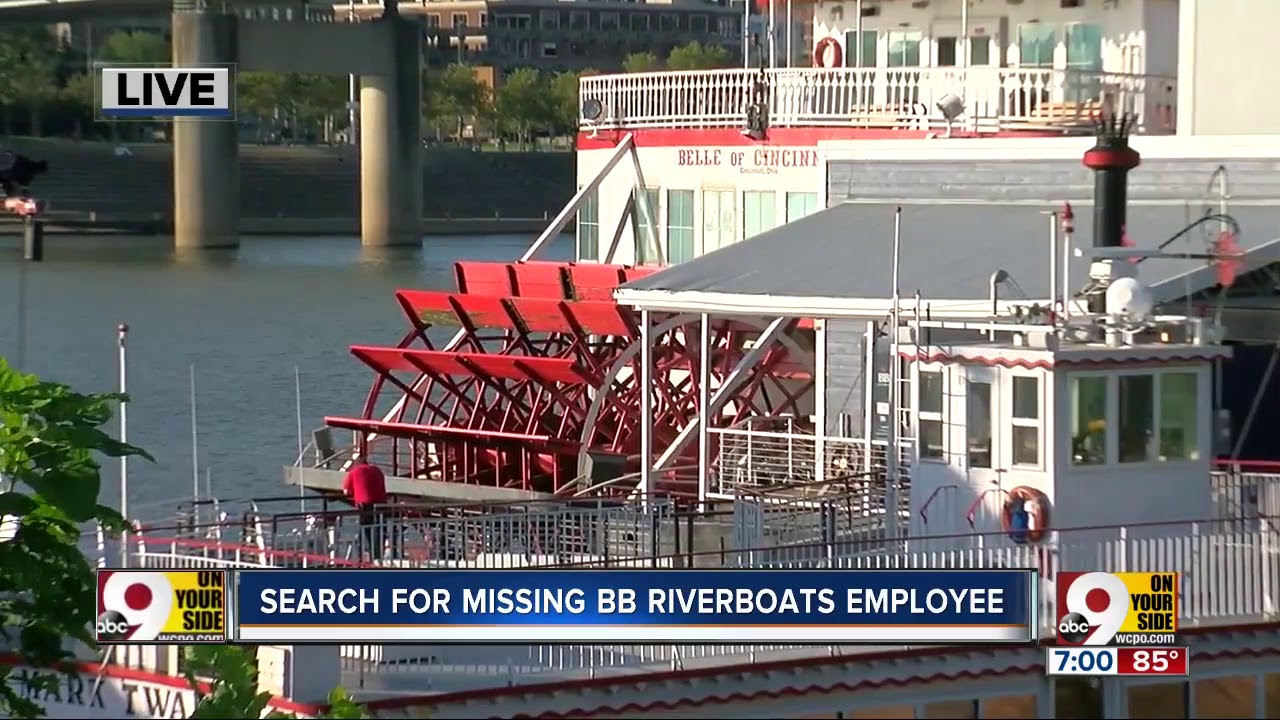 Boats search for BB Riverboats worker presumed drowned